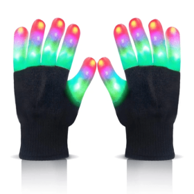 Children LED Finger Gloves, LED Light Up Cool Gloves Colorful Glow Flashing Novelty Gloves For Kids Boys And Girls Christmas Birthday Party Favors Gif