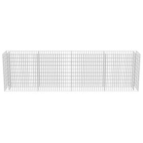 vidaXL Planteringsgabion upph√∂jd galvaniserat st√•l 360x50x100 cm