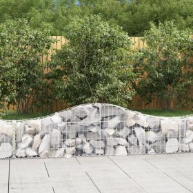Arched Gabion Basket 78.7"x11.8"x15.7"/23.6" Galvanized Iron