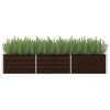 Garden Raised Bed Brown 94.5"x31.5"x17.7" Galvanized Steel