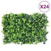 Artificial Leaf Fence 24 pcs Green 15.7"x23.6"