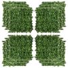 Artificial Grass Wall Panel Backdrop, 12 20" x 20" Boxwood UV Protection Privacy Coverage Panels for Indoor & Outdoor Decor, Wall & Fence Covering