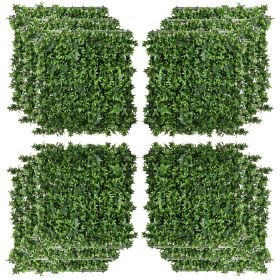 Artificial Grass Wall Panel Backdrop, 12 20" x 20" Boxwood UV Protection Privacy Coverage Panels for Indoor & Outdoor Decor, Wall & Fence Covering