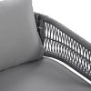 K&K 4-Piece Boho Rope Patio Furniture Set, Outdoor Furniture with Acacia Wood Table