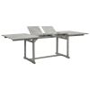 Patio Dining Table (63"-94.5")x39.4"x29.5" Solid Acacia Wood