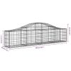 Arched Gabion Basket 78.7"x11.8"x15.7"/23.6" Galvanized Iron