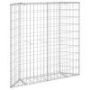 Trapezium Gabion Raised Bed Galvanized Steel 39.4"x7.9"x39.4"