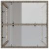 Patio Bar Table Gray 27.6"x27.6"x43.3" Poly Rattan