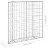 Trapezium Gabion Raised Bed Galvanized Steel 39.4"x7.9"x39.4"