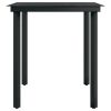 5 Piece Patio Dining Set Black