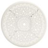 Patio Table White 35.4"x35.4"x29.1" Cast Aluminum