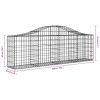 Arched Gabion Basket 78.7"x11.8"x23.6"/31.5" Galvanized Iron