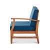PERLA 3 SEATER SOFA AND TABLE SET, BLUE