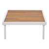 TREXM 8-Piece Patio Sectional Sofa Set with Tempered Glass Coffee Table and Wooden Coffee Table for Outdoor Oasis, Garden