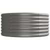 Garden Raised Bed Powder-coated Steel 144.9"x31.5"x14.2" Gray