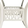 Patio Table White 35.4"x35.4"x29.1" Cast Aluminum