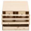 Chicken Laying Nest 2 Compartments 24.8"x15.7"x25.6" Solid Pine Wood