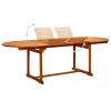 Garden Dining Table (63"-94.5")x39.4"x29.5" Solid Acacia Wood