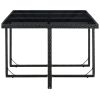 11 Piece Patio Dining Set with Cushions Poly Rattan Black