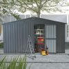 Backyard Storage Shed 11' x 12.5' with Galvanized Steel Frame & Windows