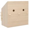 Chicken Laying Nest 2 Compartments 24.8"x15.7"x25.6" Solid Pine Wood