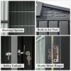 Outdoor Storage Shed 10'x 8', Metal Garden Shed for Bike, Trash Can, Tools, Galvanized Steel Outdoor Storage Cabinet with Lockable Door for Backyard