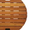 Patio Side Tables 2 pcs with Wooden Top Beige Poly Rattan