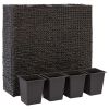Raised Bed with 4 Pots Water Hyacinth Black
