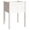 Garden Planters 2 pcs White 19.7"x19.7"x27.6" Solid Wood Pine