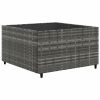 10 Piece Patio Sofa Set with Cushions Gray Poly Rattan