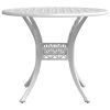 Patio Table White √ò35.4"x29.5" Cast Aluminum