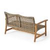 HAMPTON WOOD + WICKER LOVESEAT