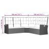2 Piece Patio Lounge Set with Cushions Black Poly Rattan