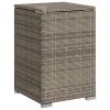 Propane Tank Cover Table Gray 15.7"x15.7"x23.6" Poly Rattan