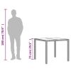 Patio Table with Glass Top Gray 35.4"x35.4"x29.5" Poly Rattan