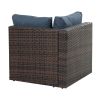 Patio Furniture, Outdoor Furniture, Seasonal PE Wicker Furniture, 5 Set Wicker Furniture With Tempered Glass Coffee Table,