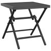 Folding Patio Table Anthracite 15"x15"x15" Steel Mesh