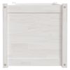Garden Planter White 39.4"x19.7"x19.7" Solid Wood Pine