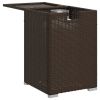 Propane Tank Cover Table Brown 15.7"x15.7"x23.6" Poly Rattan