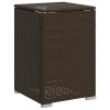 Propane Tank Cover Table Brown 15.7"x15.7"x23.6" Poly Rattan