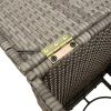 Propane Tank Cover Table Gray 15.7"x15.7"x23.6" Poly Rattan