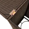Propane Tank Cover Table Brown 15.7"x15.7"x23.6" Poly Rattan