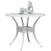 Patio Table White √ò35.4"x29.5" Cast Aluminum