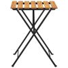 Bistro Table 21.7"x21.3"x28" Solid Acacia Wood