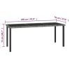 7 Piece Patio Dining Set Poly Rattan Gray