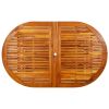 Garden Dining Table (63"-94.5")x39.4"x29.5" Solid Acacia Wood