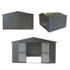 Backyard Storage Shed 11' x 12.5' with Galvanized Steel Frame & Windows