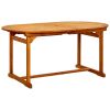 Garden Dining Table (63"-94.5")x39.4"x29.5" Solid Acacia Wood