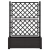Garden Planter with Trellis 39.4"x16.9"x55.9" PP Anthracite