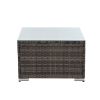 Patio Furniture, Outdoor Furniture, Seasonal PE Wicker Furniture, 4 Set Wicker Furniture With Tempered Glass Coffee Table